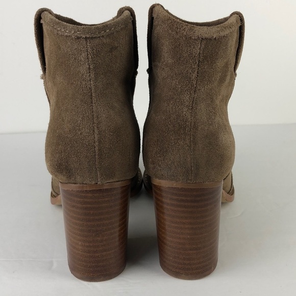 Splendid Lakota Brown Suede Heeled Ankle Boots 6.5 - Picture 5 of 8